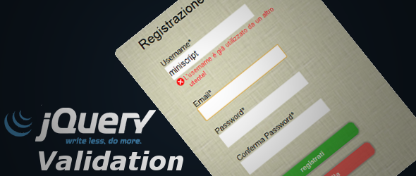 Validazione dei form con Jquery Validation